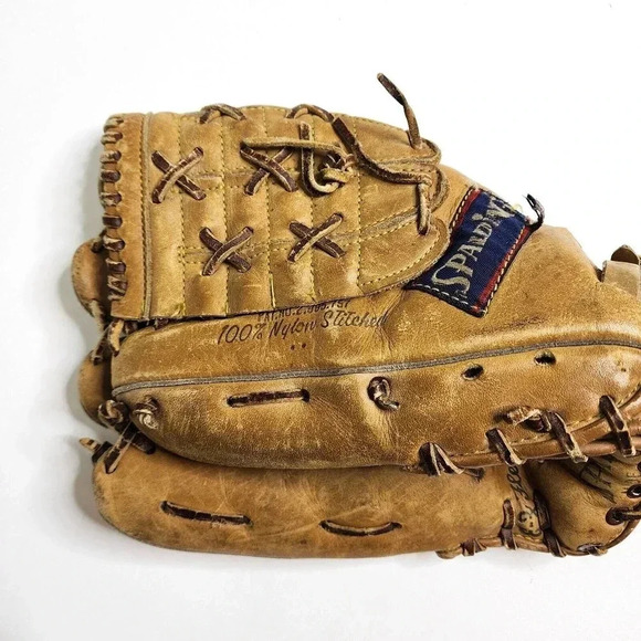 Vintage Spalding Professional Model Baseball Glove Full Back Mike Andrews LHT - Picture 5 of 12